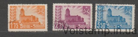 1941 Финляндия Серия марок (Архитектура, замки) Гашеные №239-241