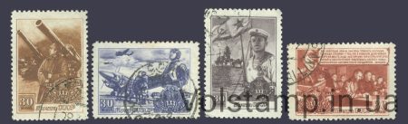 1948 серия марок 30 лет Советской Армии - Гашеные №1150-1153