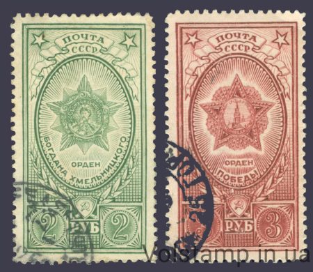 1949 серия марок Ордена СССР - Гашеные №1291-1292