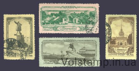1953 series of stamps Views of Leningrad (St. Petersburg) - Used №1647-1650
