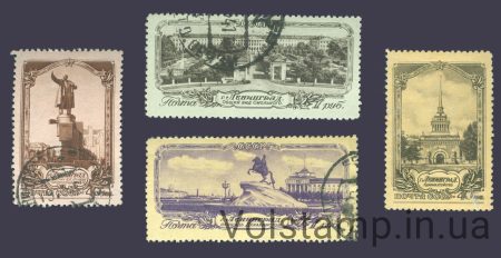 1953 серия марок Виды Ленинграда (Санкт-Перербурга) - Гашеная №1651-1654