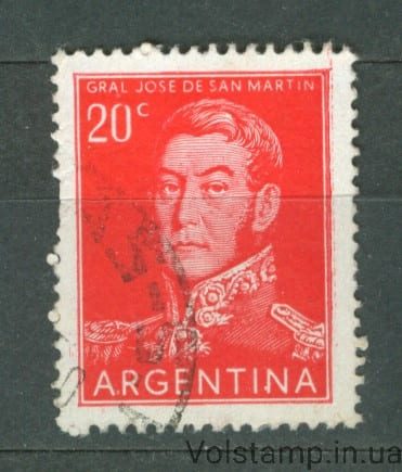1954/1955 Аргентина Марка (Личность, генерал, Хосе Франсиско де Сан-Мартиин) Гашеная №620