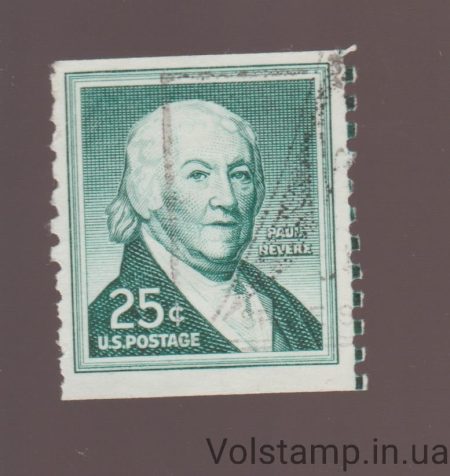 1954 США Марка (Личность, Пол Ревир, Борцы за свободу) Гашеная №670
