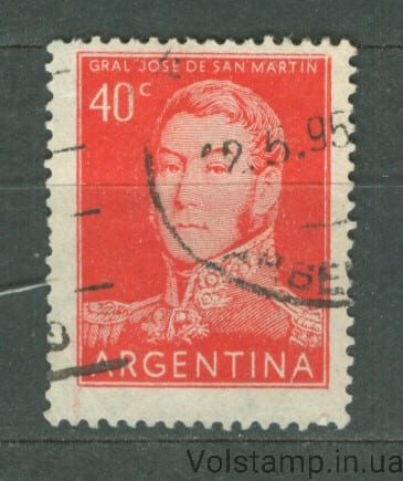 1956 Аргентина Марка (Особистість, генерал, Хосе Франсіско де Сан-Мартіїн) Гашена №621