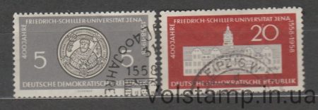 1958 ГДР Серия марок (Университет Фридриха Шиллера) Гашеные №647-648