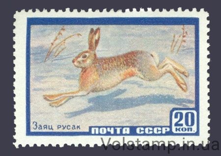 1960 stamp Fauna USSR Hare - MNH №2318
