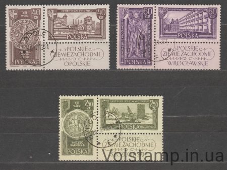 1961 Польша Серия марок (Восстановленные территории, фабрики) Гашеные №1247-1252