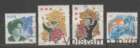 1963 НДР серія марок (Космос) Гашені №993-996