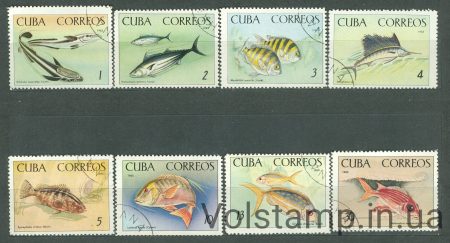 1965 Cuba stamp series (Fauna, fish) Used №1112-1119