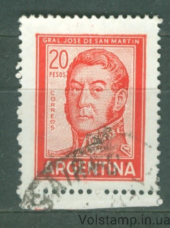 1967 Аргентина Марка (Личность, генерал, Хосе Франсиско де Сан-Мартиин) Гашеная №957
