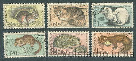 1967 Czechoslovakia Stamp Series (Rodents, cat) Used №1731-1736