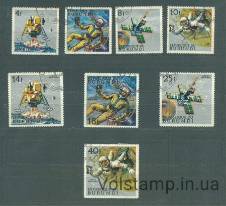 1968 Бурунди Серия марок (Исследование космоса) Гашеные №401-408