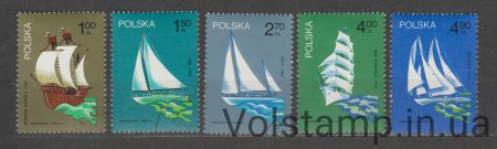 1974 Польща серія марок (Транспорт, кораблі) Гашені №2317-3221