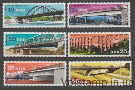 1976 НДР Серія марок (Мости) MNH №2163-2168