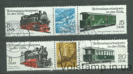 1981 НДР Зчіпки (Транспорт, поїзди) Гашені №2629-2632