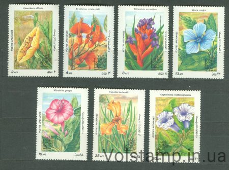 1986 Афганистан серия марок (Флора, цветы) MNH №1419-1425