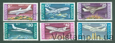1990 Болгарія серія марок (Літак, Авіація) Гашені №3858-3863