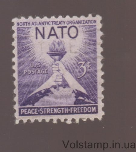1952 США Марка (3-я годовщина НАТО) Гашеная №627