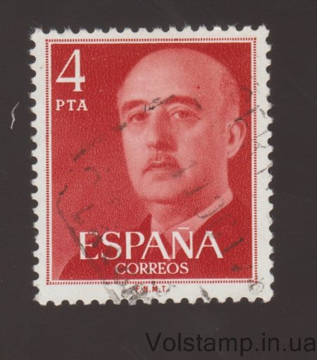 1955 Іспанія Марка (Франка, генерал) Гашена №1050