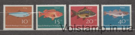 1964 Germany, Federal Republic Series of stamps (Fish) MNH №412-415