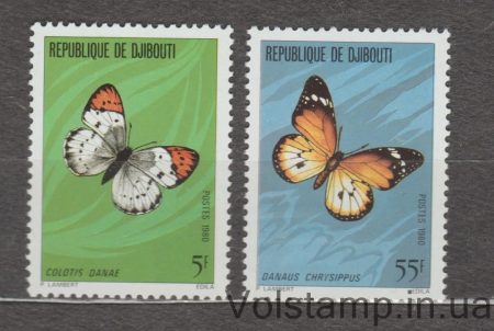 1980 Джибуті Серія марок (Метелики) MNH №268-269