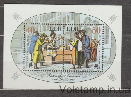 1987 ГДР Блок (Историческая ярмарочная сцена) MNH №БЛ88