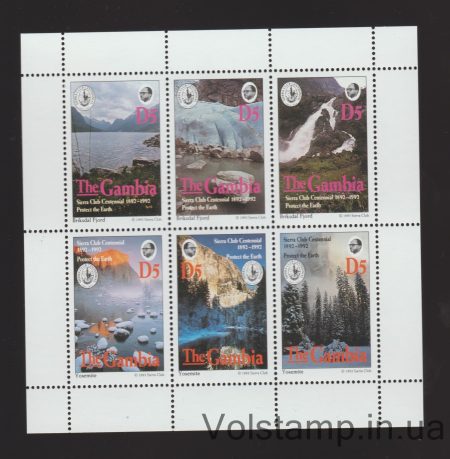 1994 Гамбия Малый лист (Столетие Sierra Club) MNH №1844-1849