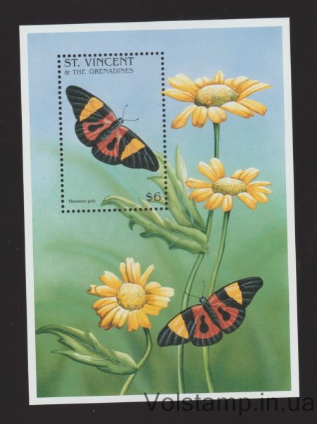 1996 Saint Vincent and the Grenadines Block (Butterflies) MNH №BL377