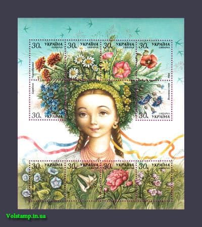 2000 small sheet Plant World Flowers №346-355