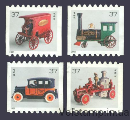 2002 USA series of stamps Toy Vehicles MNH №3588-3591