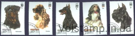 2003 Afghanistan not a complete series of stamps (dogs) Used №1981-1986