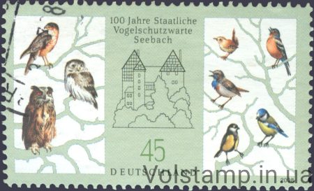 2008 Германия ФРГ Марка (Птицы) MNH №2661
