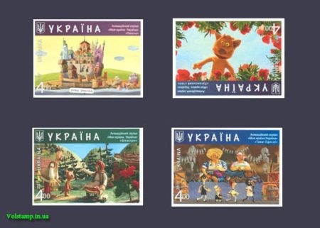 2017 марки Украинские мультфильмы "самоклейки" СЕРИЯ №1622-1625