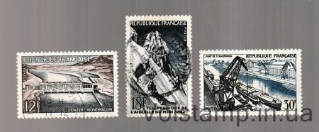 1956 Франція Серія марок (Технічні досягнення) Гашена №1106-1108