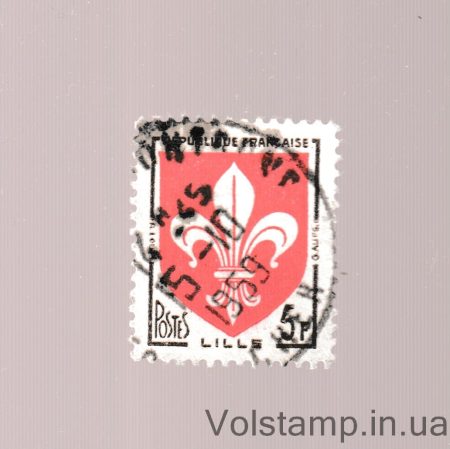 1958 Франция Марка с серии (Лилль) Гашеная №1223