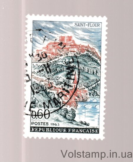 1963 Франция Марка с серии (Сен-Флур) Гашеная №1446