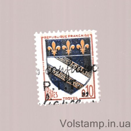 1963 Франция Марка (Труа) Гашеная №1420
