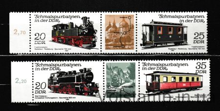 1980 GDR Coupling (Narrow-gauge railways in GDR) MNH №2562-2565