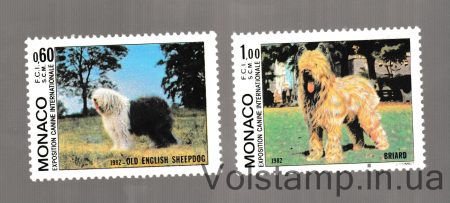1982 Монако Серия марок (Международная выставка собак, Монте-Карло) MNH №1533-1534