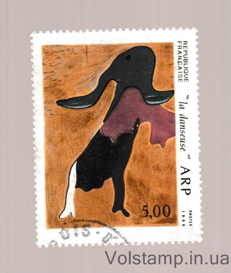 1986 Франция Марка (Жан Арп «Танцор») Гашеная №2580