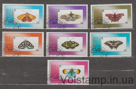 1990 Монголия Серия марок (Бабочки) Гашеная №2190-2196