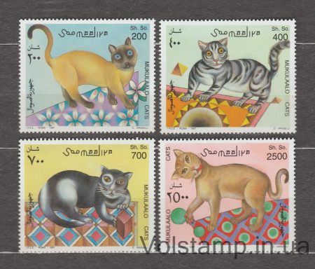 1997 Somalia Series of stamps (Domestic Cats) MNH №624-627
