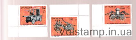 2001 Сомалі Серія марок (Пожежні машини) Гашена №879-881