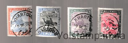 1908 Судан Неповна серія марок (Верблюжа пошта) Гашена №17-27