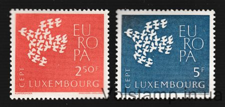 1961 Luxembourg (Europa (CEPT) Series: Doves) MNH №647-648