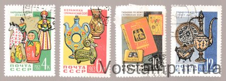1963 серія марок Декоративно-прикладне мистецтво Гашена №2723-2726