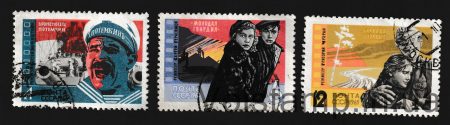 1965 stamp series Soviet Cinematography Used №3168-3170
