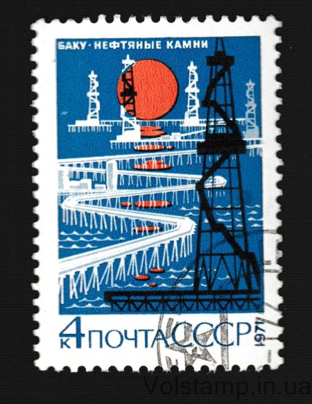 1971 stamp Baku. Oil Rocks Used №4021