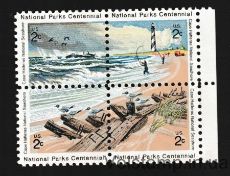 1972 Квартблок США (Выпуск к столетию национальных парков) MNH №1062-1065