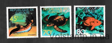 1977 Джибути Серия марок (Дикая природа) MNH №201-203